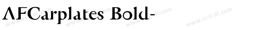 AFCarplates Bold字体转换